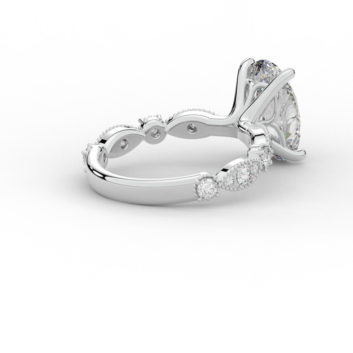 3.50CT.TW OVAL LAB DIAMOND SOLITAIRE ENGAGEMENT RING - Nazarelle