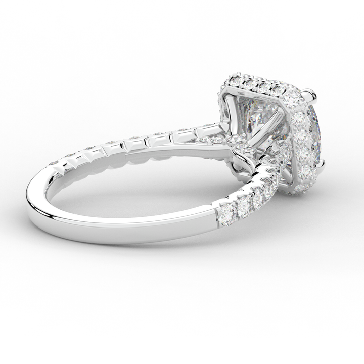 2.75CT.TW CUSHION LAB DIAMOND HALO ENGAGEMENT RING - Nazarelle