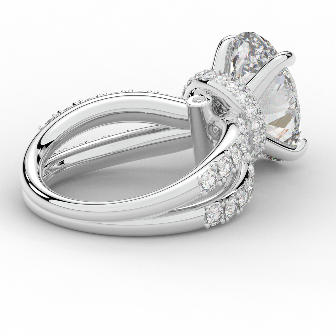 6.25CT.TW OVAL LAB DIAMOND ENGAGEMENT RING