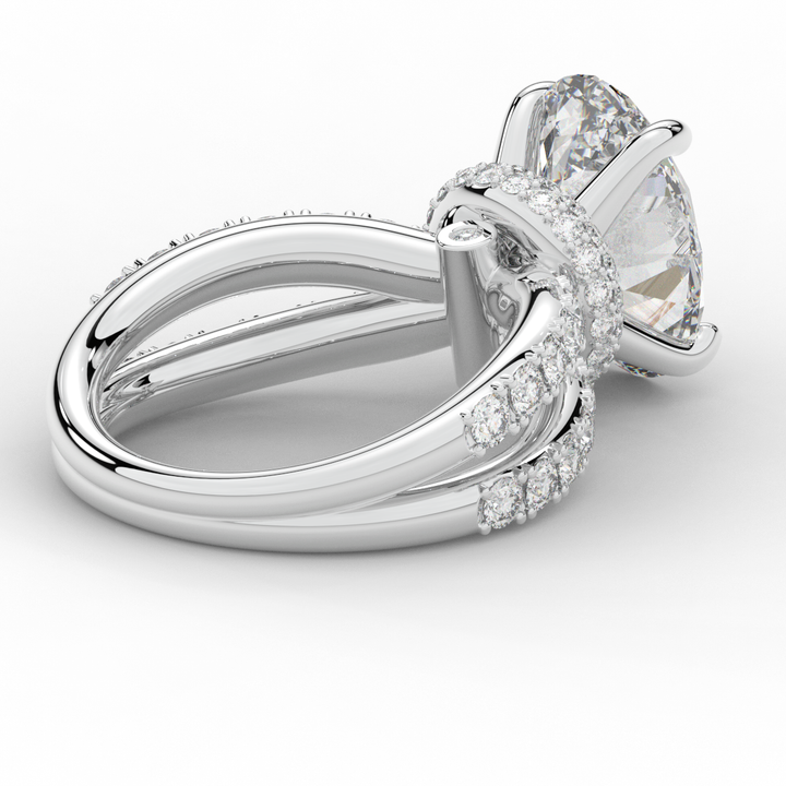 6.25CT.TW OVAL LAB DIAMOND ENGAGEMENT RING