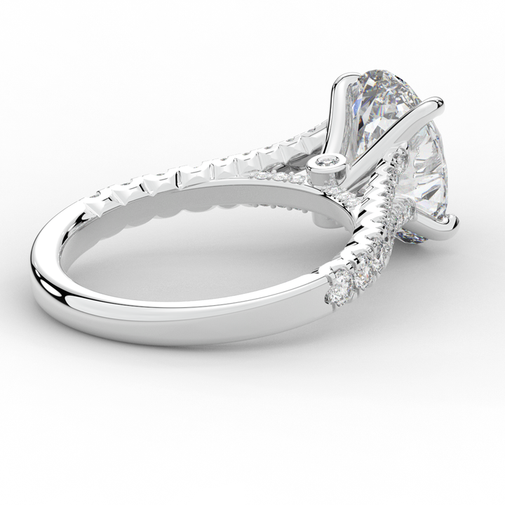 3.45CT.TW OVAL LAB DIAMOND ENGAGEMENT RING - Nazarelle
