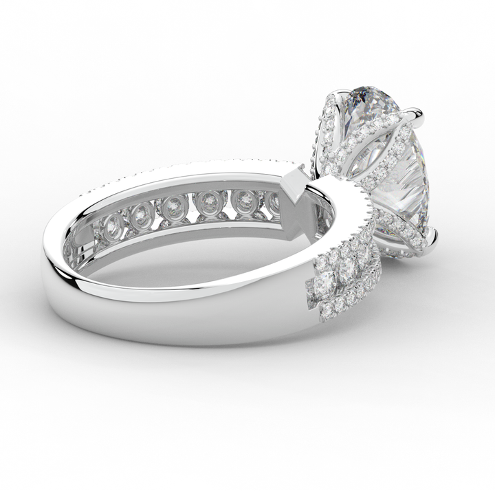 3.95CT.TW OVAL LAB DIAMOND SOLITAIRE ENGAGEMENT RING - Nazarelle
