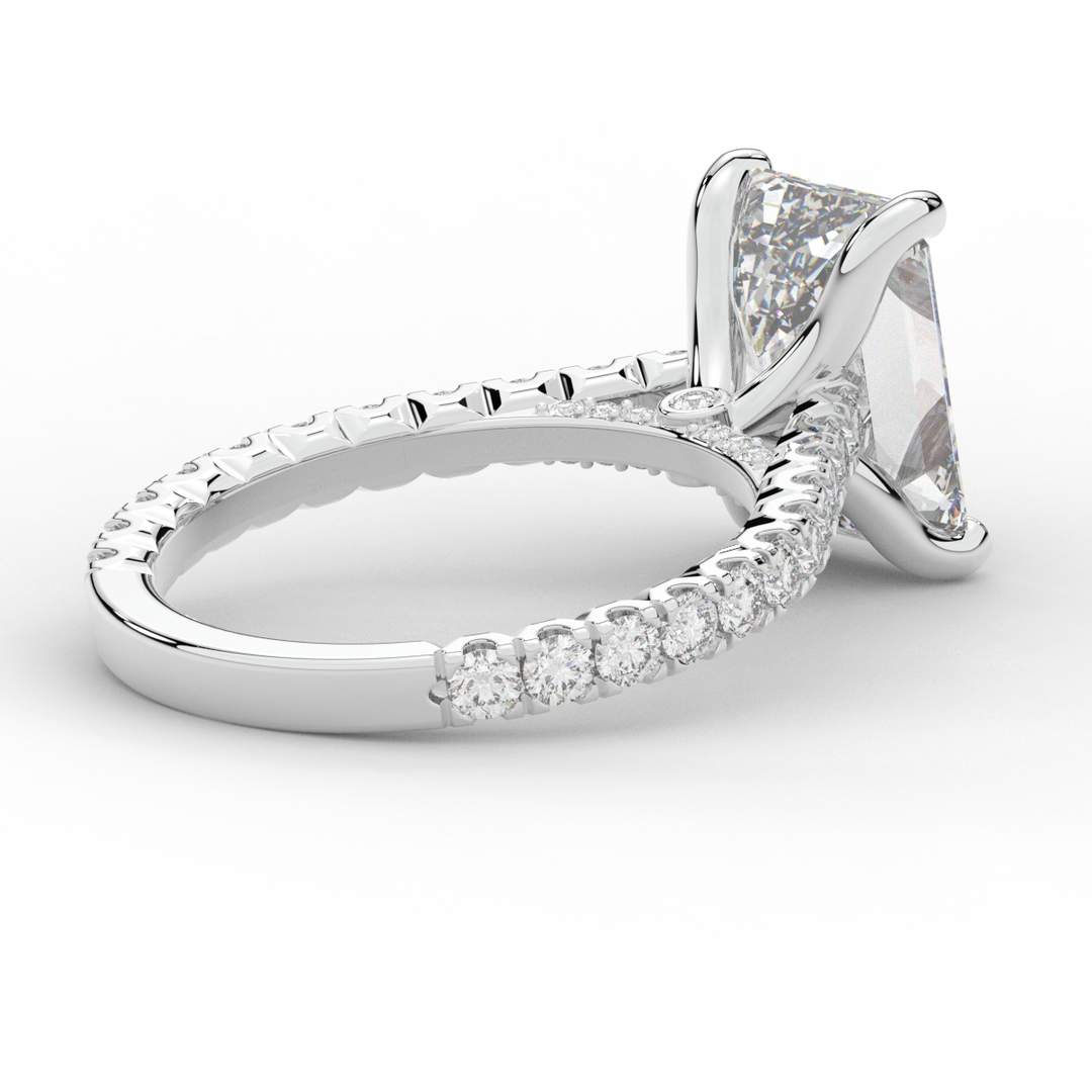 4.25CT.TW EMERALD CUT LAB DIAMOND SOLITAIRE ENGAGEMENT RING - Nazarelle
