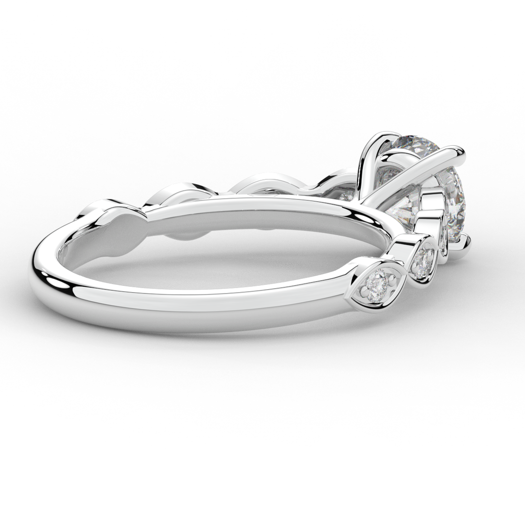 1.15CT.TW ROUND LAB DIAMOND SOLITAIRE ENGAGEMENT RING - Nazarelle
