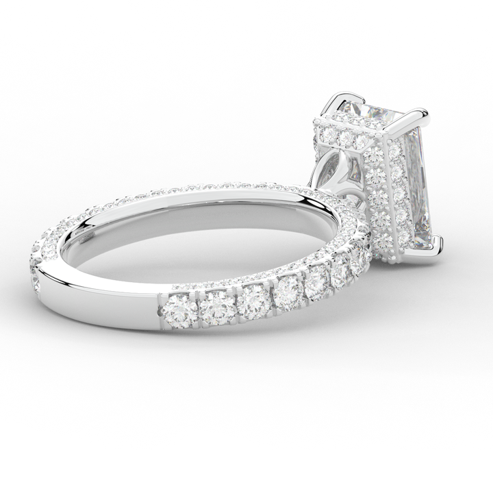 3.00CT.TW RADIANT LAB DIAMOND ENGAGEMENT RING - Nazarelle