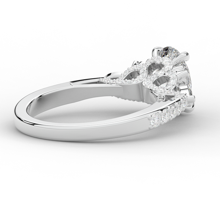 1.35CT.TW OVAL LAB DIAMOND ENGAGEMENT RING - Nazarelle