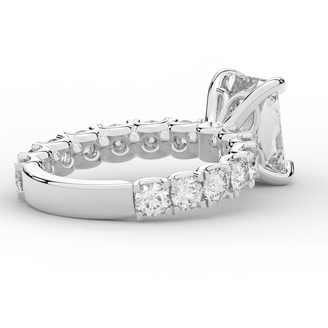 4.35CT.TW RADIANT LAB DIAMOND ENGAGEMENT RING - Nazarelle