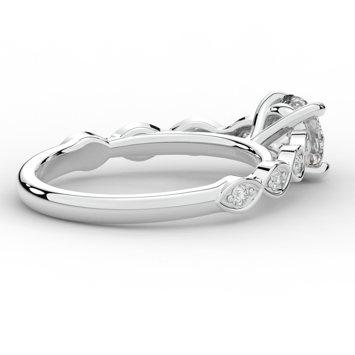 1.15CT.TW ROUND LAB DIAMOND SOLITAIRE ENGAGEMENT RING - Nazarelle