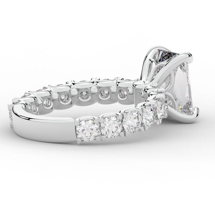 4.35CT.TW RADIANT LAB DIAMOND ENGAGEMENT RING - Nazarelle