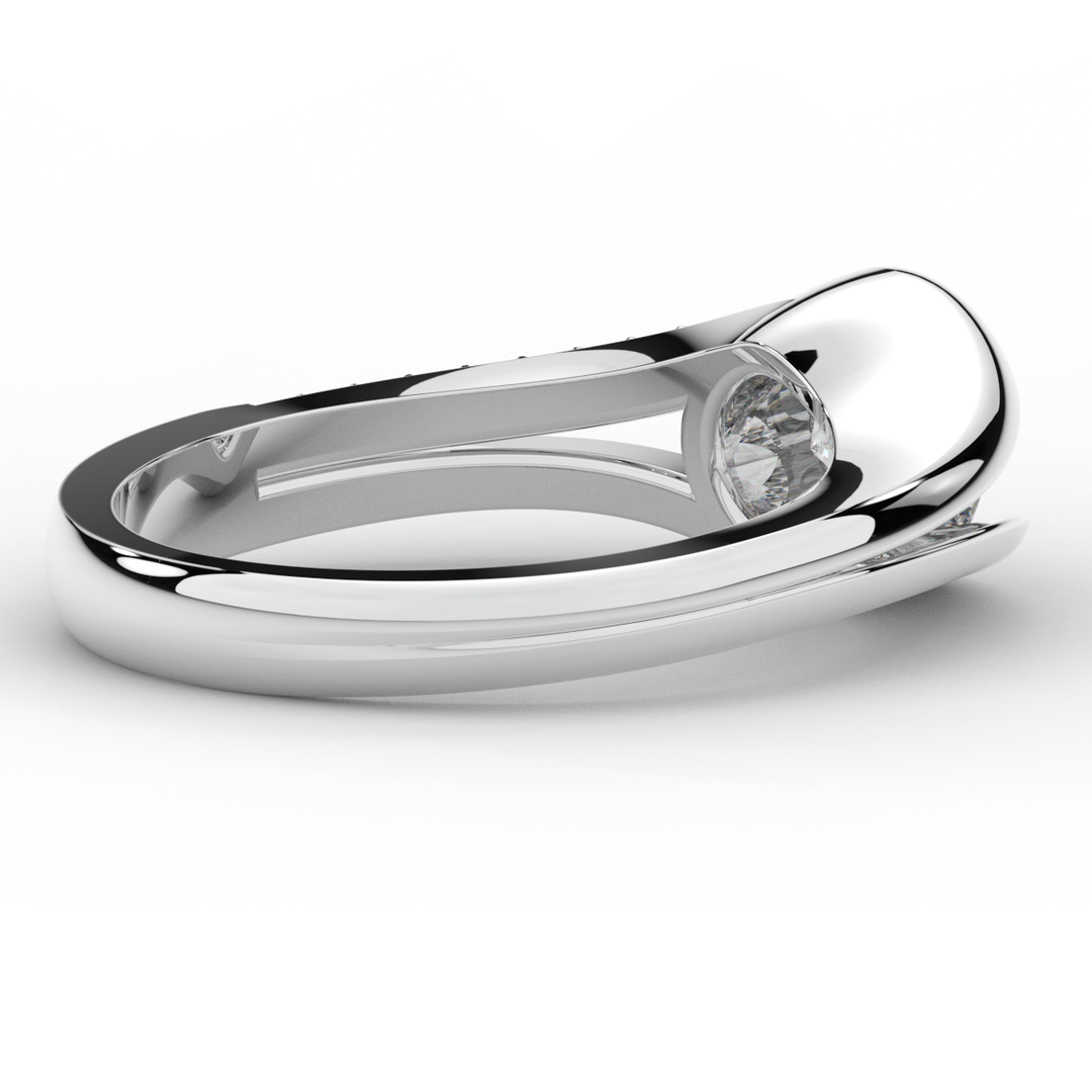1.10CT.TW ROUND LAB DIAMOND SOLITAIRE ENGAGEMENT RING - Nazarelle