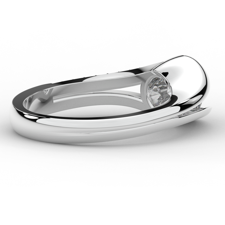 1.10CT.TW ROUND LAB DIAMOND SOLITAIRE ENGAGEMENT RING - Nazarelle