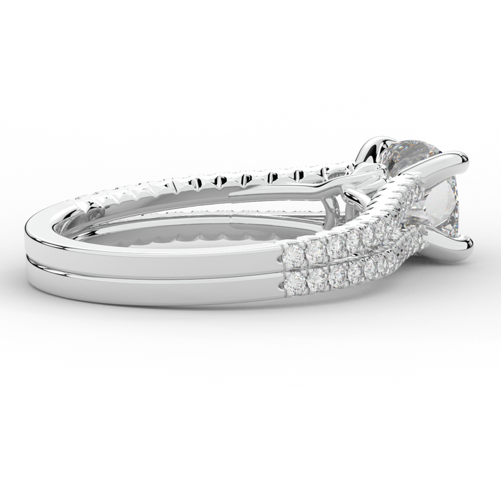 1.90CT.TW CUSHION LAB DIAMOND SOLITAIRE ENGAGEMENT RING - Nazarelle