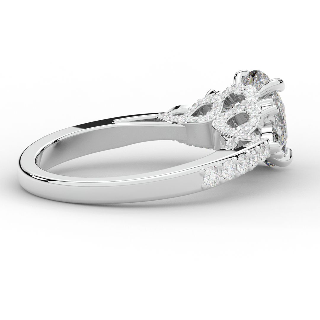1.35CT.TW OVAL LAB DIAMOND ENGAGEMENT RING - Nazarelle