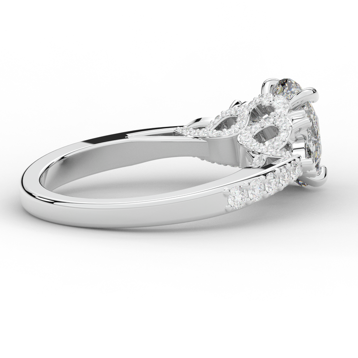 1.35CT.TW OVAL LAB DIAMOND ENGAGEMENT RING - Nazarelle