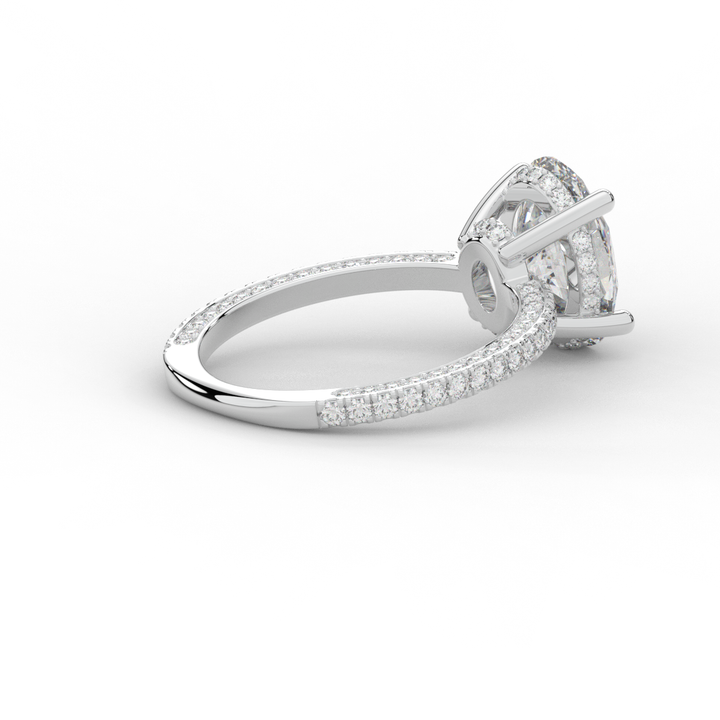 3.15CT.TW OVAL LAB DIAMOND SOLITAIRE ENGAGEMENT RING - Nazarelle