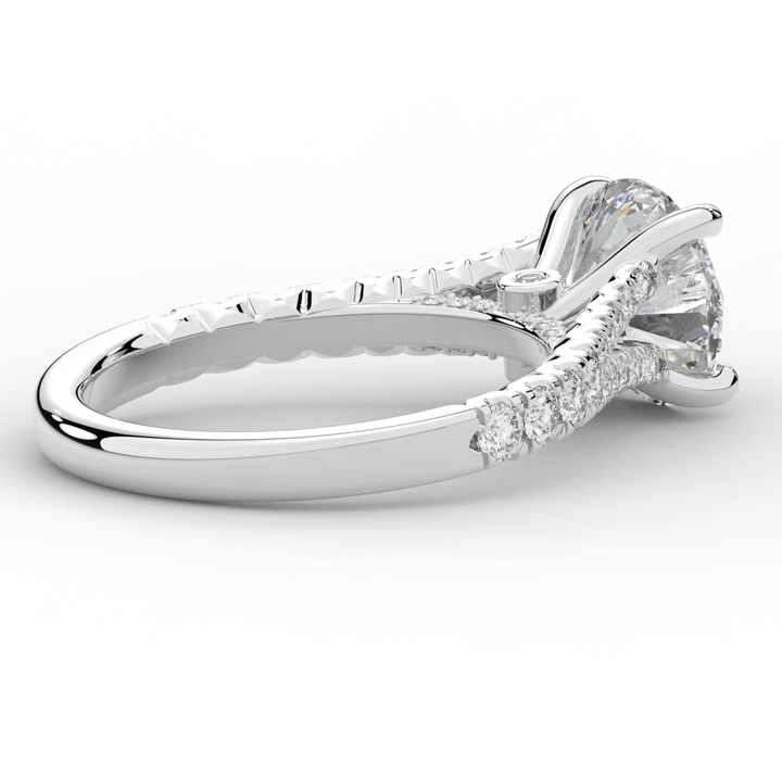 2.45CT.TW ROUND LAB DIAMOND ENGAGEMENT RING - Nazarelle