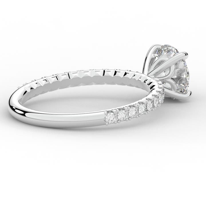 1.75CT.TW ROUND LAB DIAMOND SOLITAIRE ENGAGEMENT RING - Nazarelle