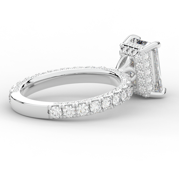 3.00CT.TW RADIANT LAB DIAMOND ENGAGEMENT RING - Nazarelle