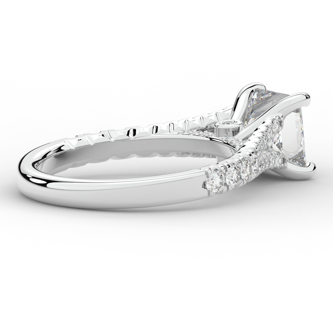 2.45CT.TW PRINCESS LAB DIAMOND ENGAGEMENT RING - Nazarelle