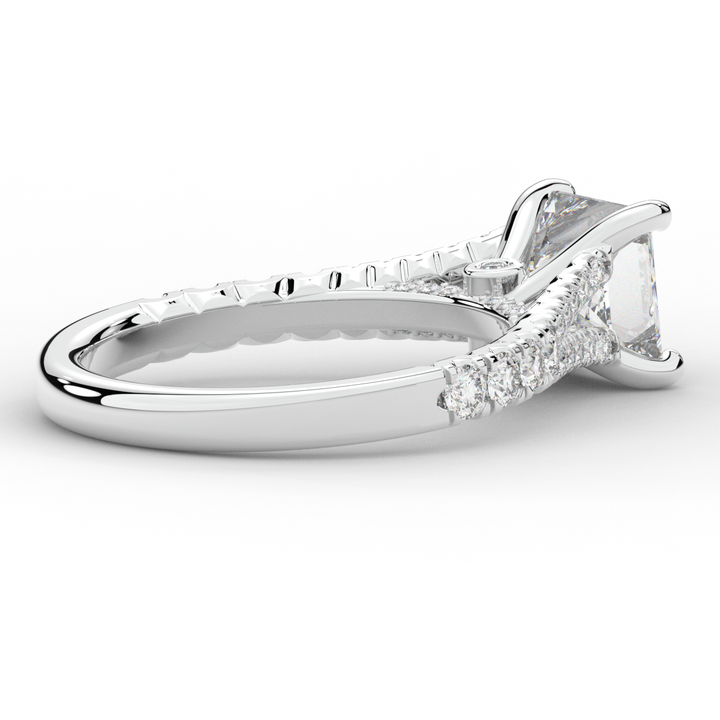2.45CT.TW PRINCESS LAB DIAMOND ENGAGEMENT RING - Nazarelle