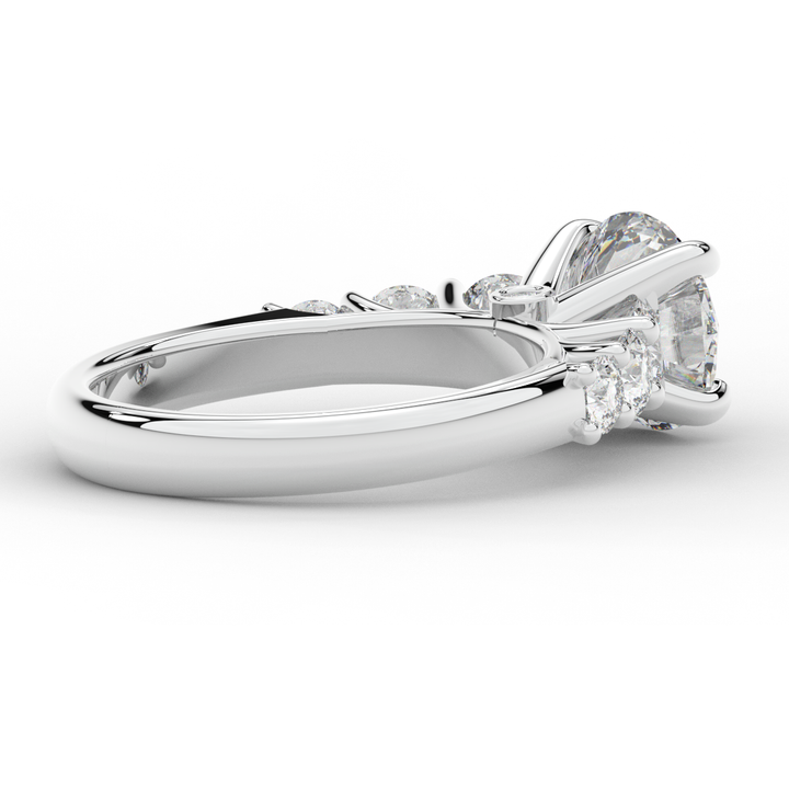 3.00CT.TW ROUND LAB DIAMOND  ENGAGEMENT RING - Nazarelle