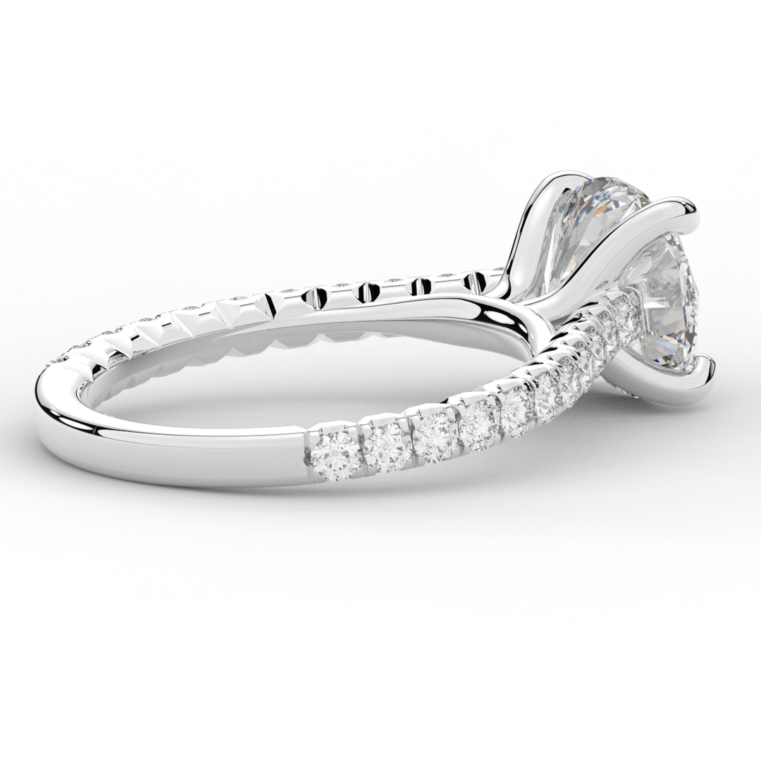 2.40CT.TW ROUND LAB DIAMOND ENGAGEMENT RING - Nazarelle