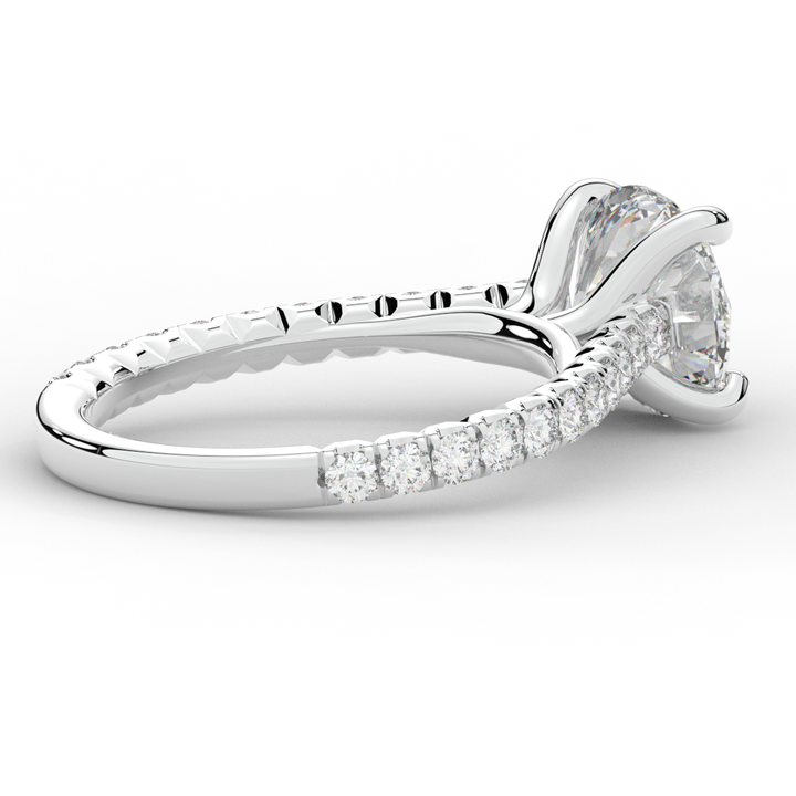 2.40CT.TW ROUND LAB DIAMOND ENGAGEMENT RING - Nazarelle
