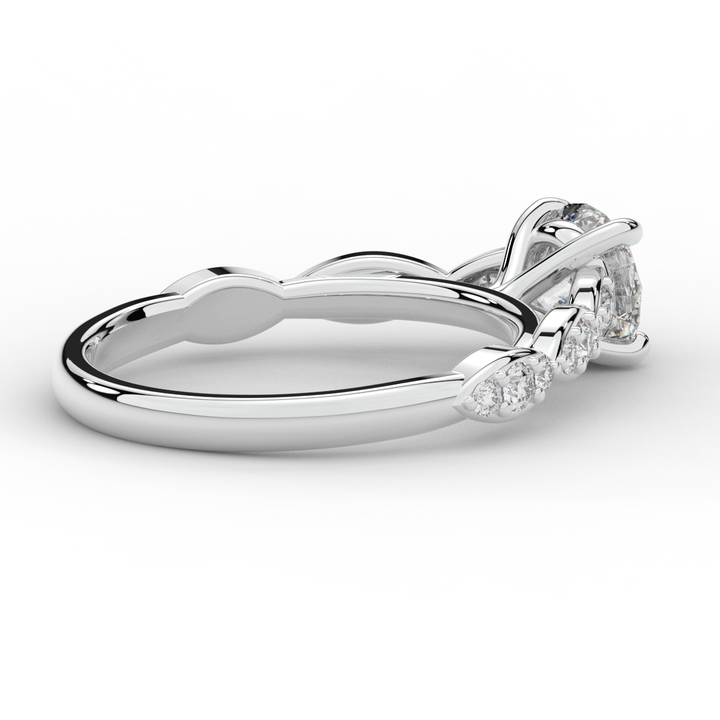 1.20CT.TW ROUND LAB DIAMOND SOLITAIRE ENGAGEMENT RING - Nazarelle