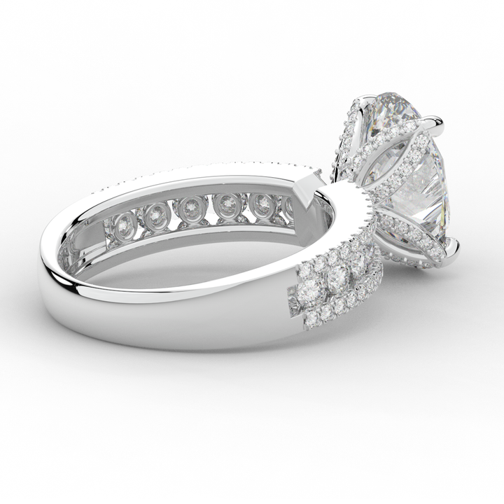 3.95CT.TW OVAL LAB DIAMOND SOLITAIRE ENGAGEMENT RING - Nazarelle
