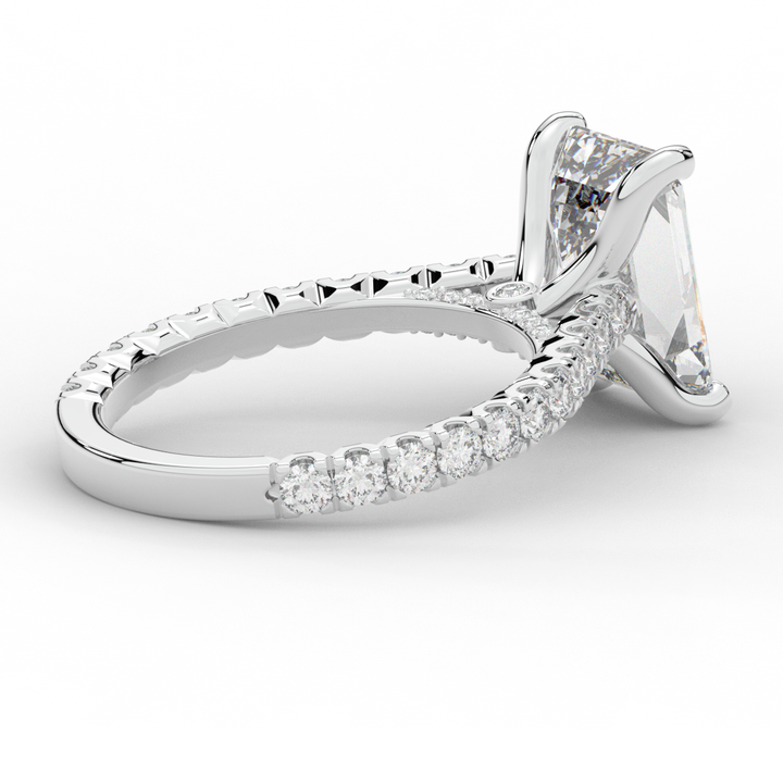 4.25CT.TW EMERALD CUT LAB DIAMOND SOLITAIRE ENGAGEMENT RING - Nazarelle