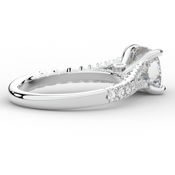 2.45CT.TW CUSHION LAB DIAMOND ENGAGEMENT RING - Nazarelle