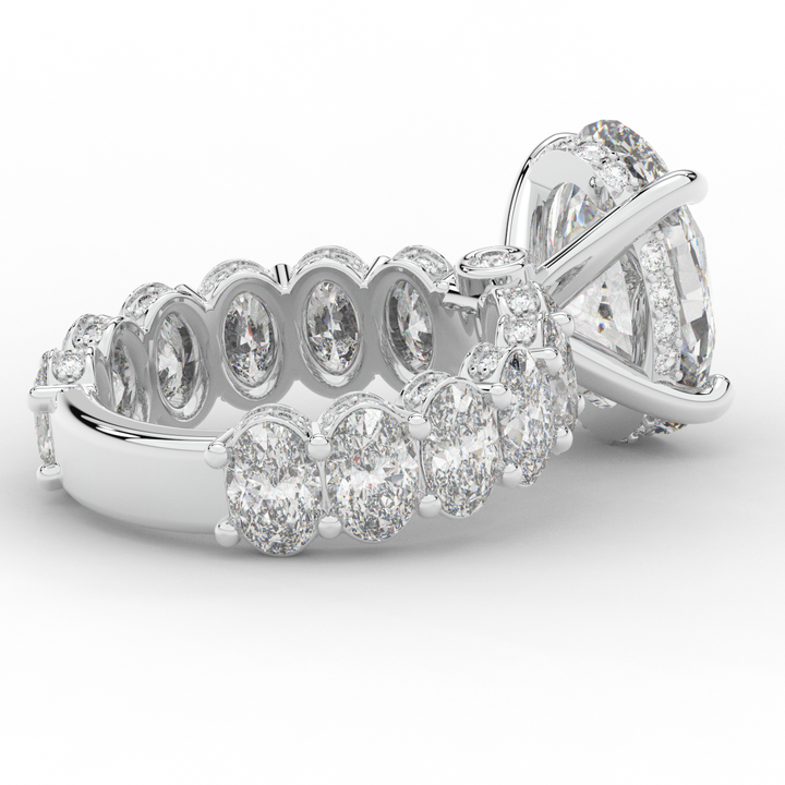 10.90CT.TW OVAL LAB DIAMOND SOLITAIRE ENGAGEMENT RING - Nazarelle