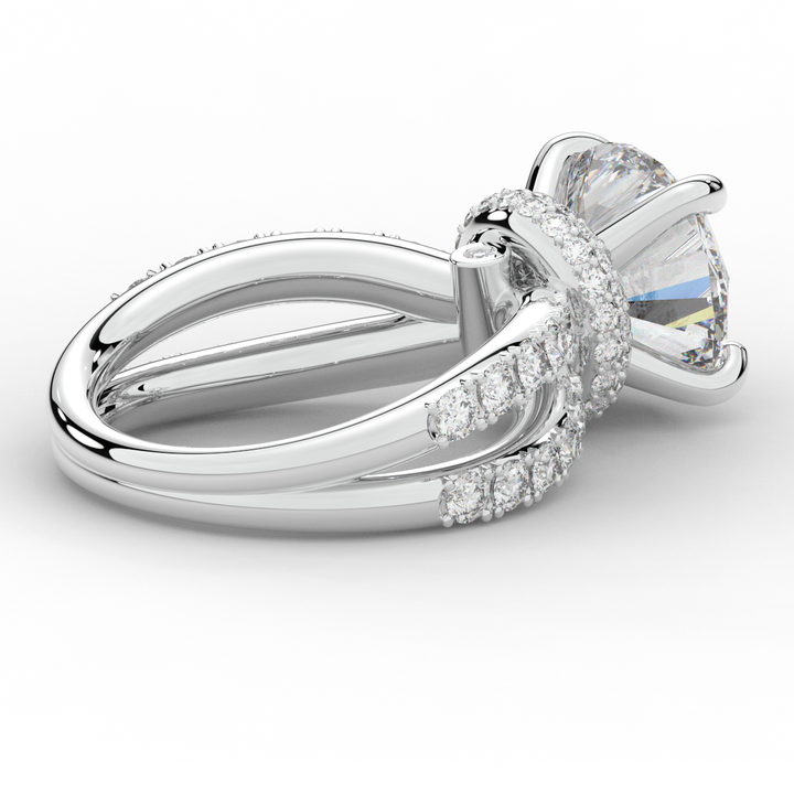 6.25CT.TW ROUND LAB DIAMOND ENGAGEMENT RING - Nazarelle