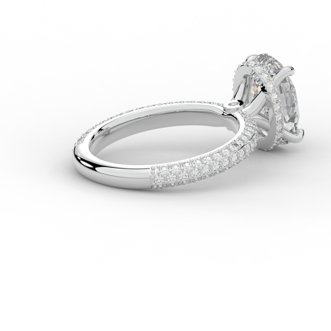 3.60CT.TW OVAL LAB DIAMOND SOLITAIRE ENGAGEMENT RING - Nazarelle