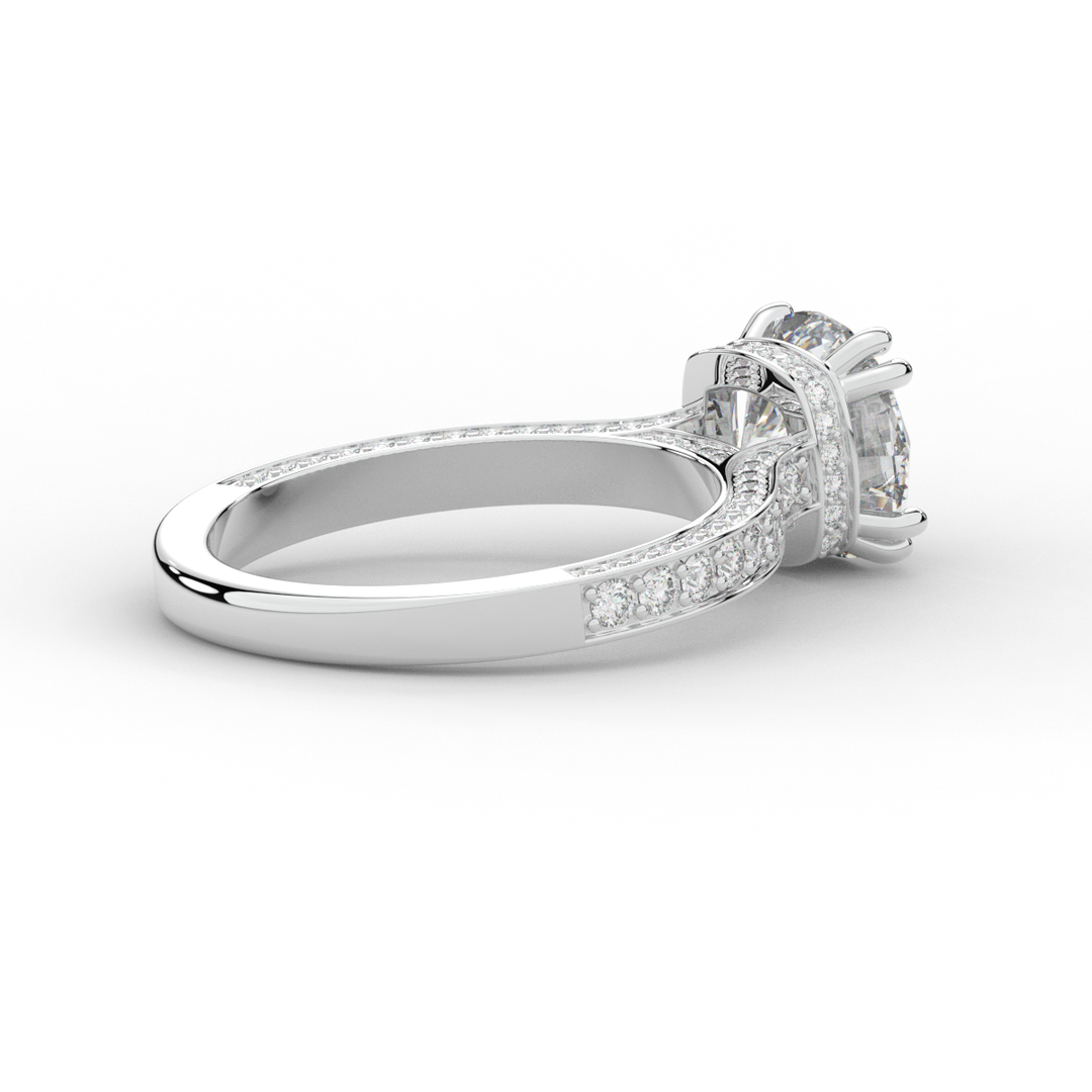 2.60CT.TW ROUND LAB DIAMOND SOLITAIRE ENGAGEMENT RING - Nazarelle