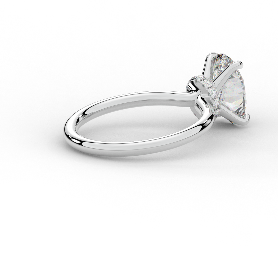 2.05CT.TW OVAL LAB DIAMOND SOLITAIRE ENGAGEMENT RING - Nazarelle