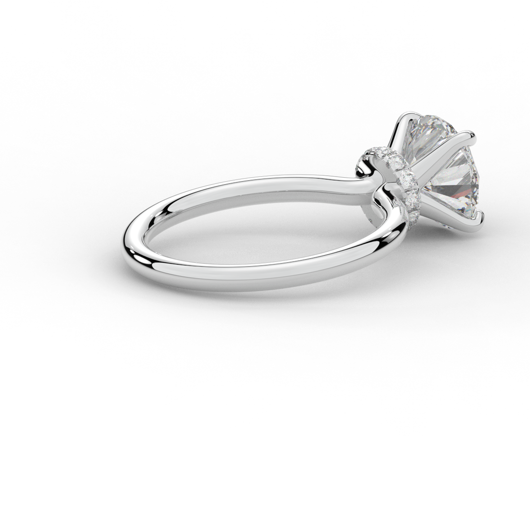 2.05CT.TW ROUND LAB DIAMOND SOLITAIRE ENGAGEMENT RING - Nazarelle