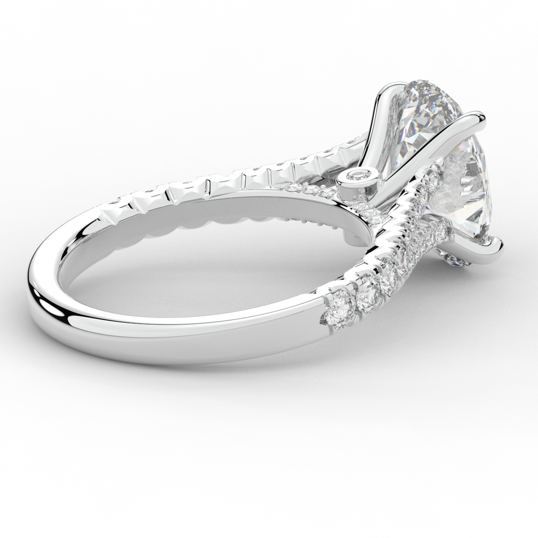 3.45CT.TW OVAL LAB DIAMOND ENGAGEMENT RING - Nazarelle