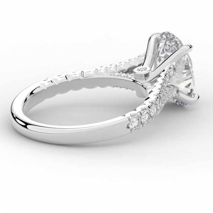 3.45CT.TW OVAL LAB DIAMOND ENGAGEMENT RING - Nazarelle