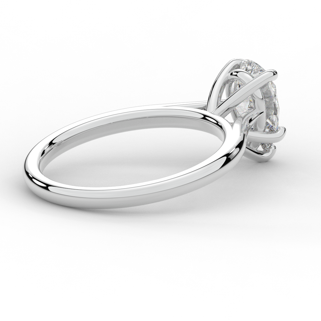 1.00CT PEAR LAB DIAMOND SOLITAIRE ENGAGEMENT RING - Nazarelle