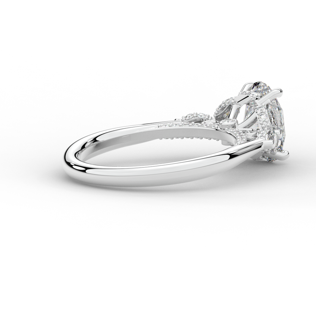 2.00CT.TW OVAL LAB DIAMOND ENGAGEMENT RING - Nazarelle