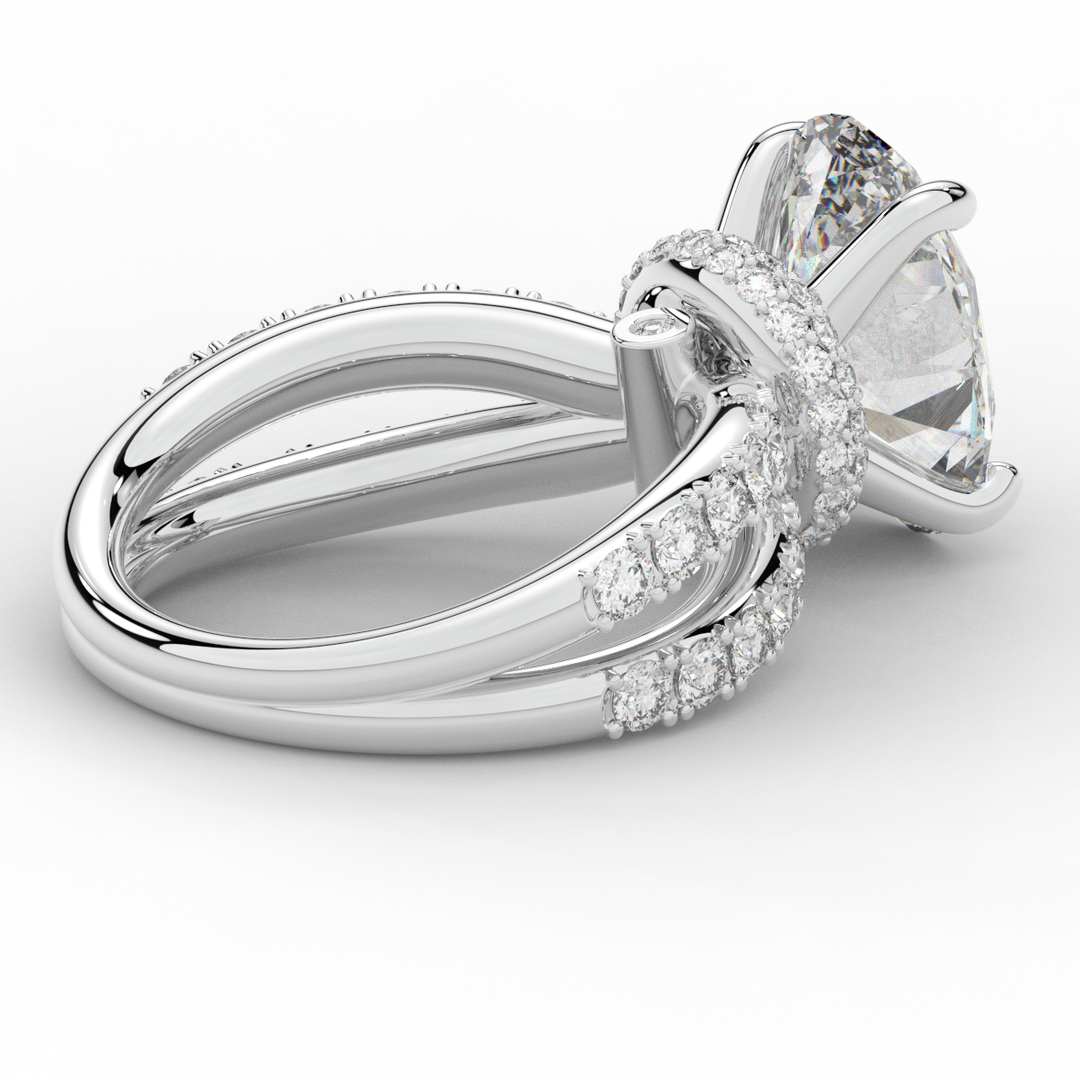6.25CT.TW OVAL LAB DIAMOND ENGAGEMENT RING