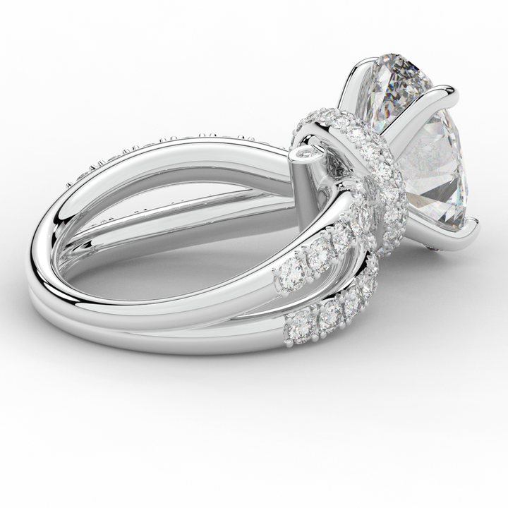 6.25CT.TW OVAL LAB DIAMOND ENGAGEMENT RING