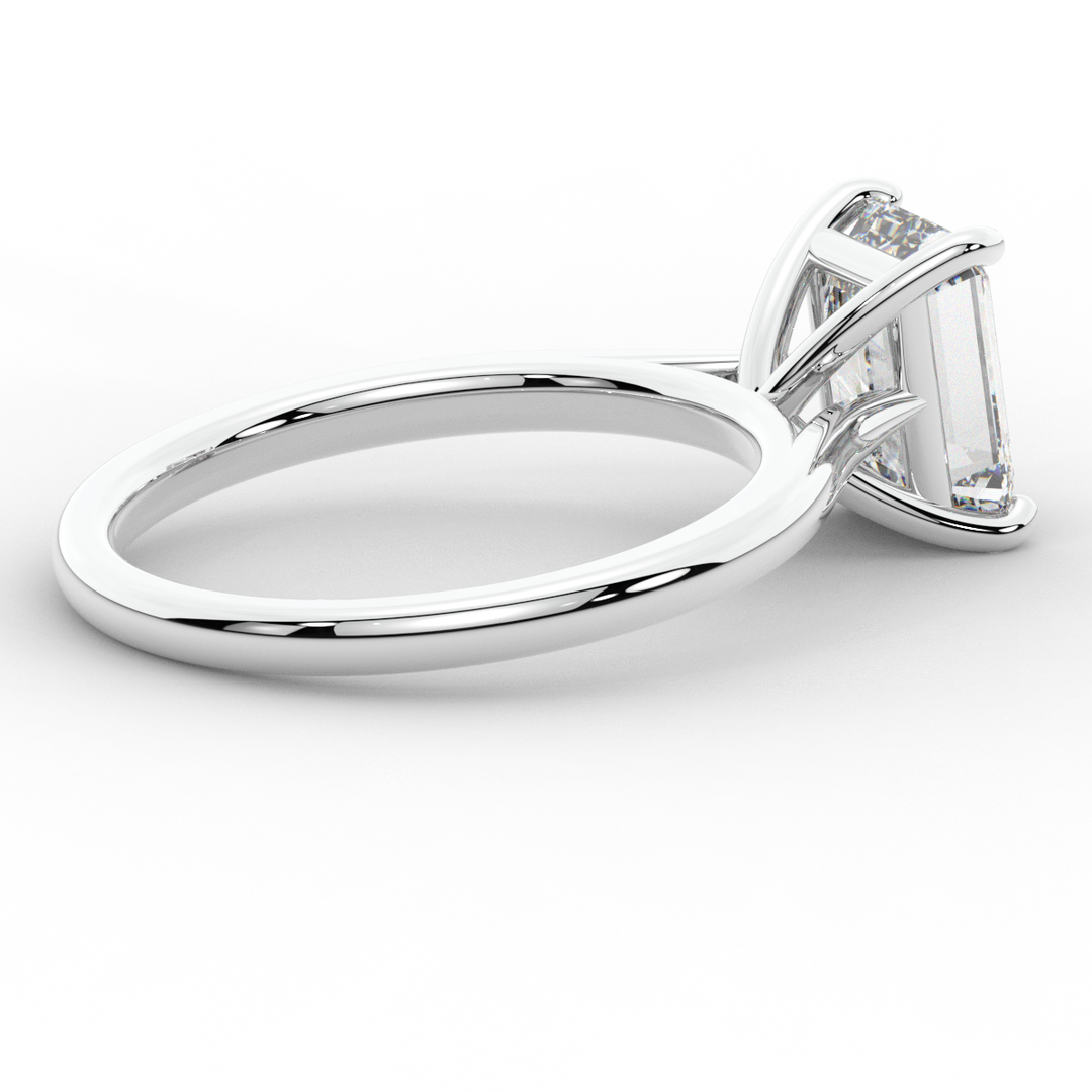 2.00CT EMERALD CUT LAB DIAMOND SOLITAIRE ENGAGEMENT RING - Nazarelle