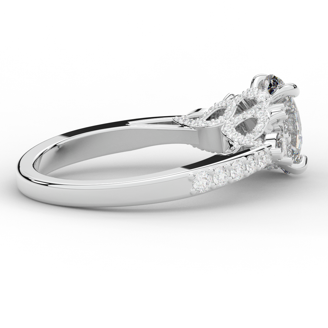 1.35CT.TW OVAL LAB DIAMOND ENGAGEMENT RING - Nazarelle