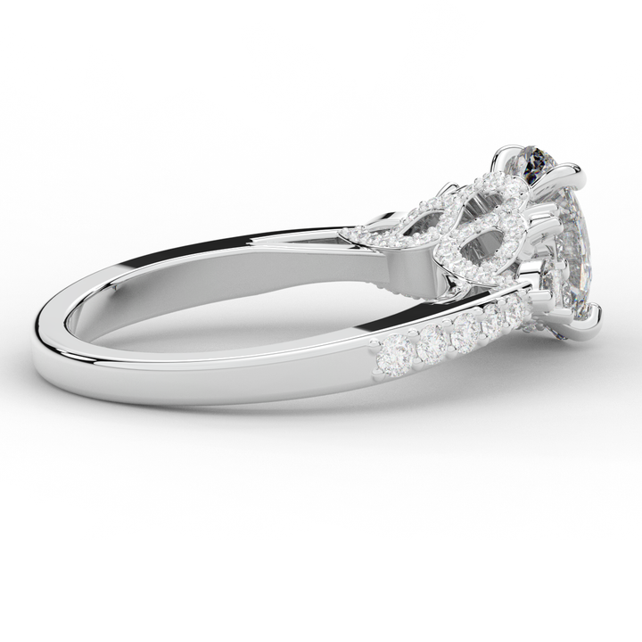 1.35CT.TW OVAL LAB DIAMOND ENGAGEMENT RING - Nazarelle