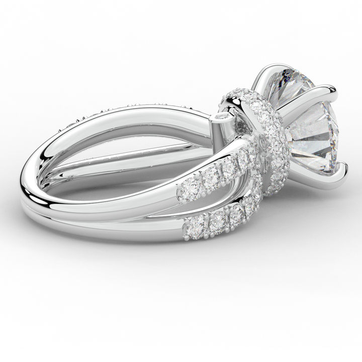 6.25CT.TW ROUND LAB DIAMOND ENGAGEMENT RING - Nazarelle