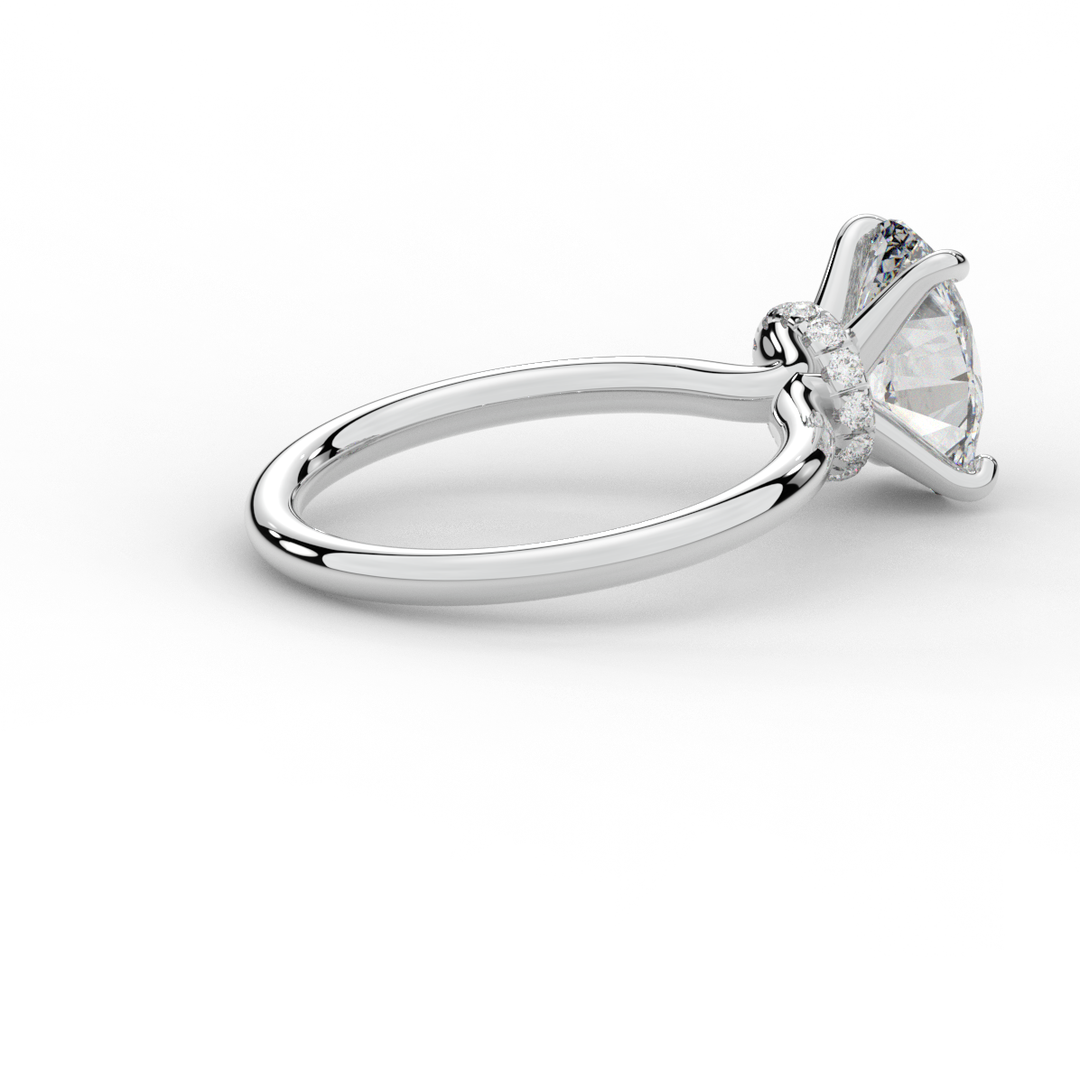 2.05CT.TW OVAL LAB DIAMOND SOLITAIRE ENGAGEMENT RING - Nazarelle