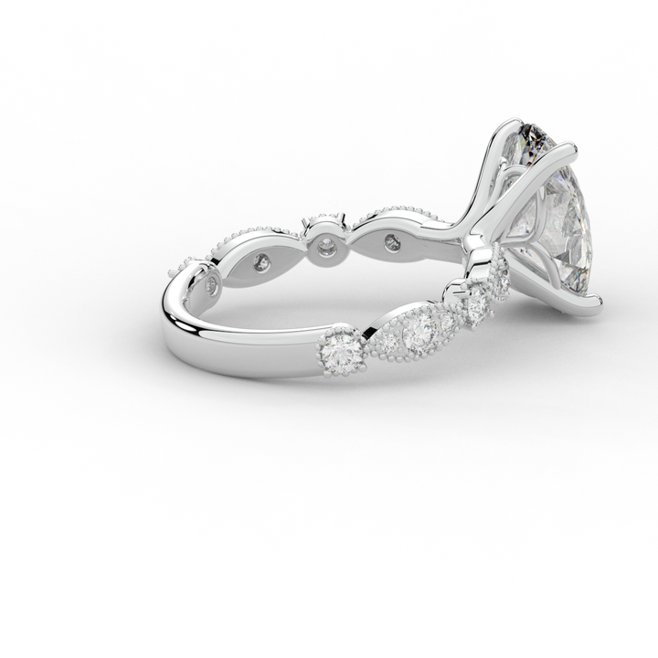 3.50CT.TW OVAL LAB DIAMOND SOLITAIRE ENGAGEMENT RING - Nazarelle