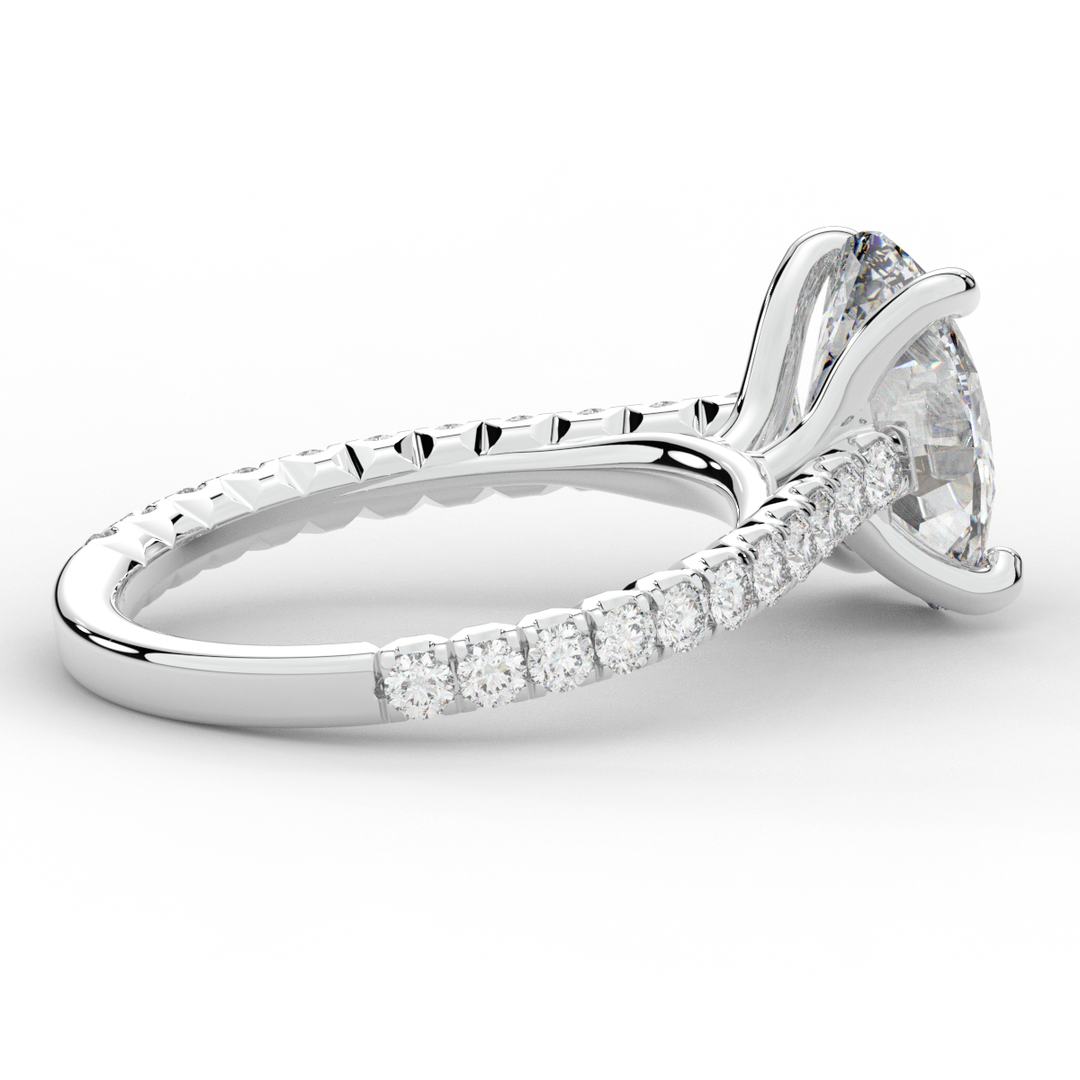 2.40CT.TW OVAL LAB DIAMOND ENGAGEMENT RING - Nazarelle